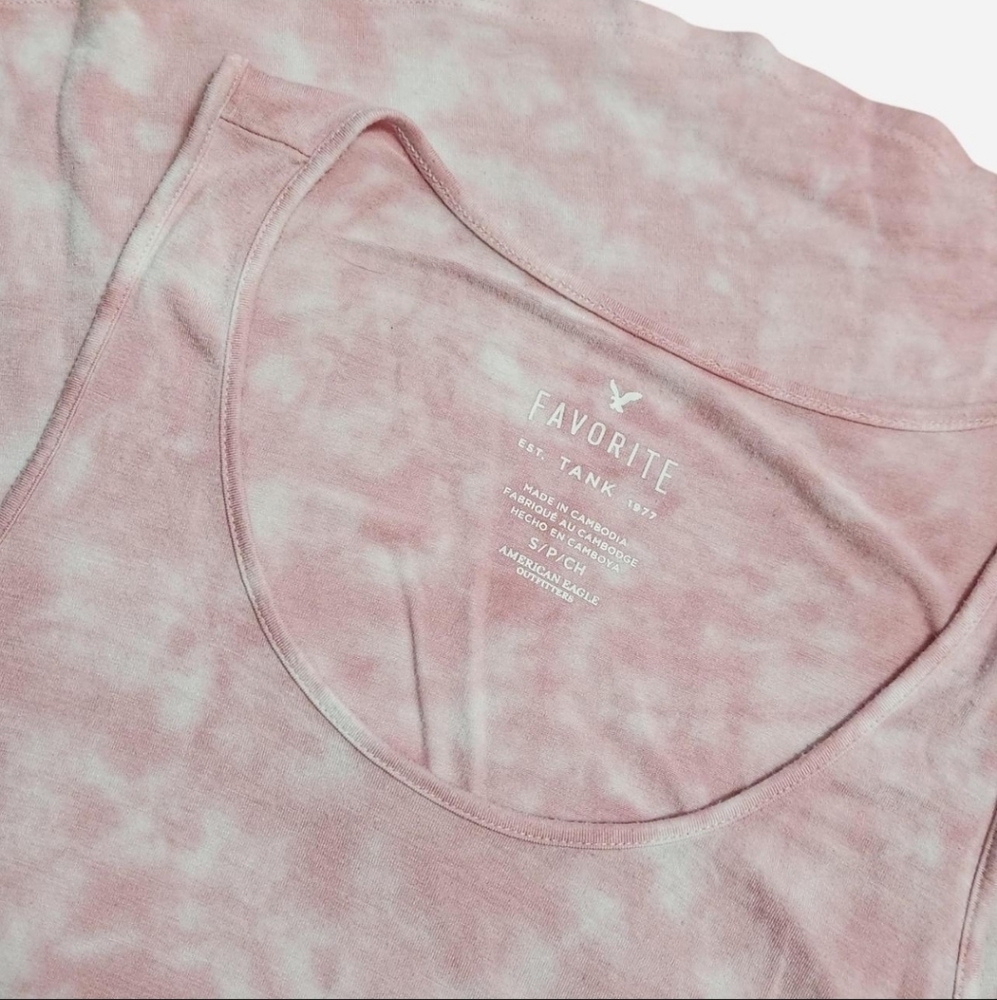 American Eagle Pink Tie-Dye Tank Top